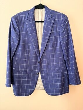 Pal Zileri Purple-Blue Windowpane Sport Coat